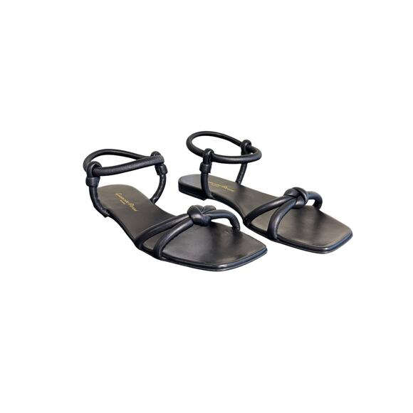 Gianvito Rossi NIB Juno 05 Flat Sandals in Black Size 39 - Picture 5 of 10